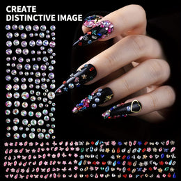 KissICON KissIcon Nail Charms Kit 24 Grid Gems -