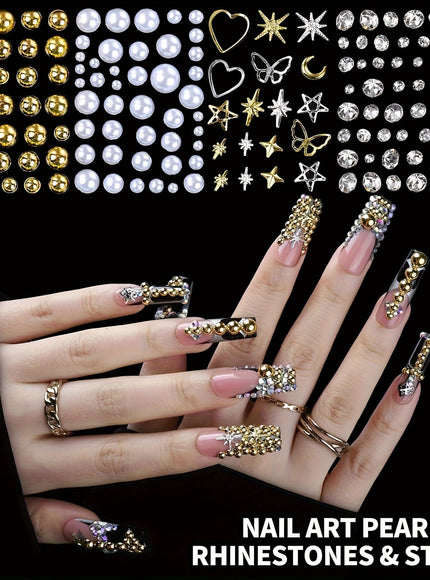 KissICON KissIcon Nail Charms Kit 24 Grid Gems -