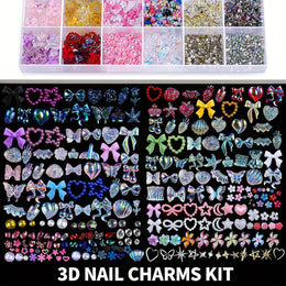 KissICON KissIcon Nail Charms Kit 24 Grid Gems -