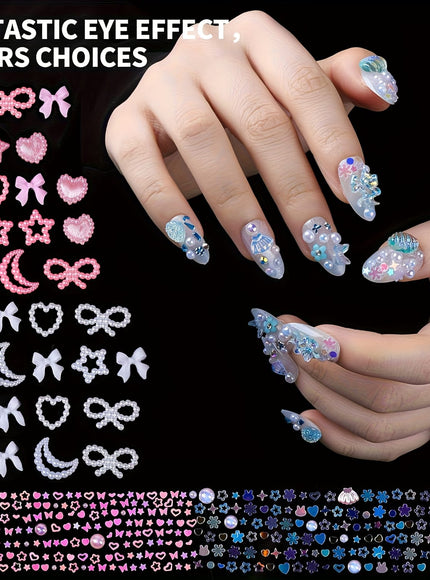 KissICON KissIcon Nail Charms Kit 24 Grid Gems -