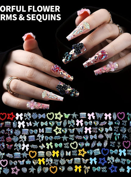 KissICON KissIcon Nail Charms Kit 24 Grid Gems -