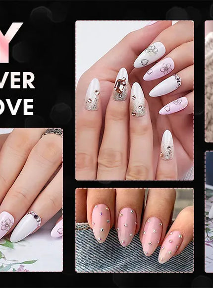 KissICON KissIcon Nail Tips 504Pcs Clear Coffin Stiletto Easy