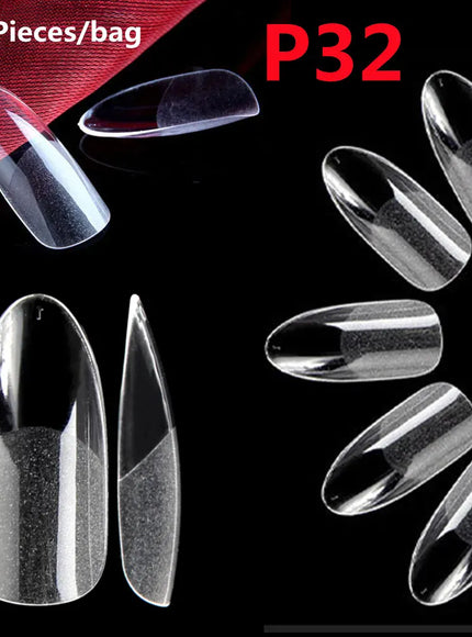 KissICON KissIcon Nail Tips 504Pcs Clear Coffin Stiletto Easy