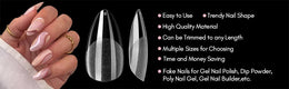 KissICON KissIcon Nail Tips 504Pcs Clear Coffin Stiletto Easy