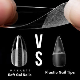 KissICON KissIcon Nail Tips 504Pcs Clear Coffin Stiletto Easy