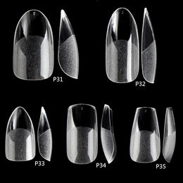 KissICON KissIcon Nail Tips 504Pcs Clear Coffin Stiletto Easy