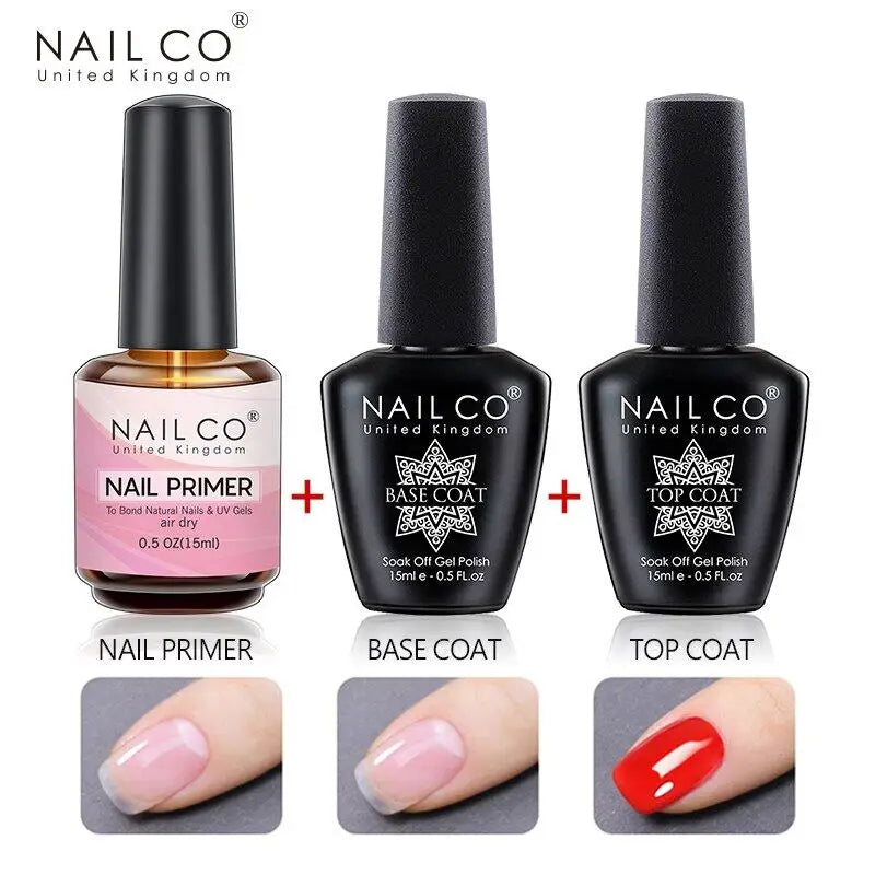 KissICON KissIcon Nailco 15ml Top Coat Base Coat Gel