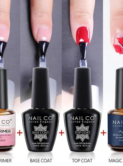 KissICON KissIcon Nailco 15ml Top Coat Base Coat Gel