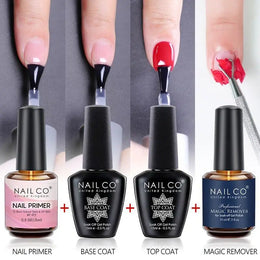 KissICON KissIcon Nailco 15ml Top Coat Base Coat Gel