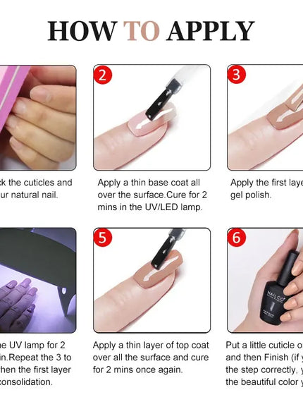 KissICON KissIcon Nailco 15ml Top Coat Base Coat Gel