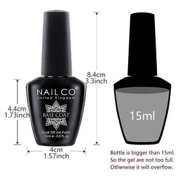 KissICON KissIcon Nailco 15ml Top Coat Base Coat Gel