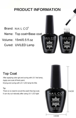 KissICON KissIcon Nailco Top Coat And Base Coat Gel