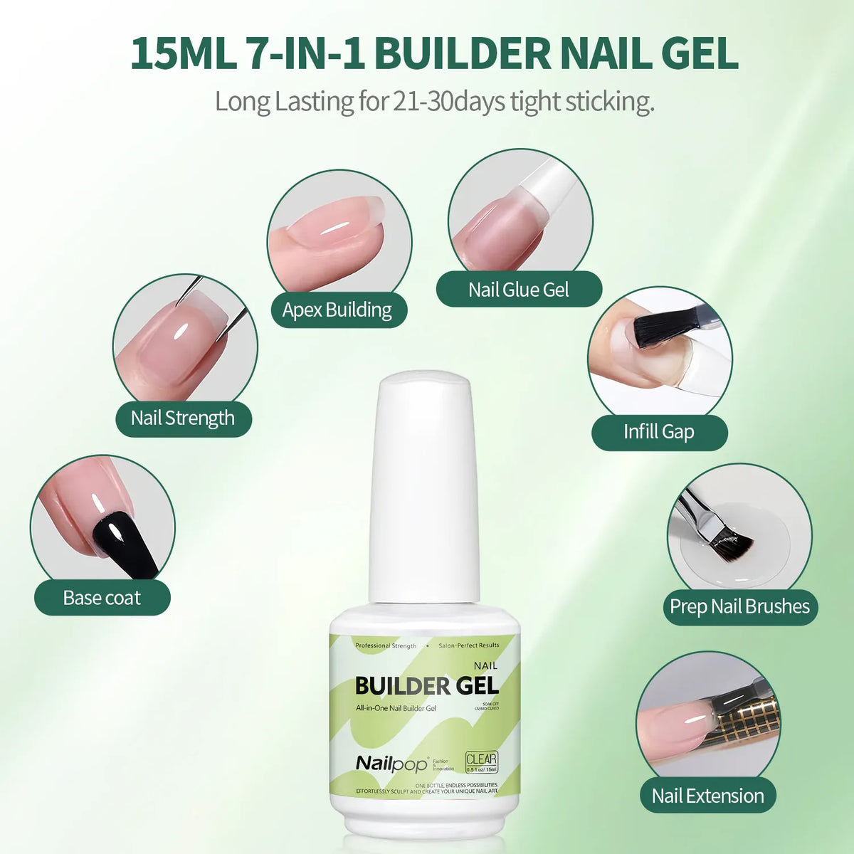 KissICON KissIcon Nailpop Builder Gel Nail Polish 15ml -