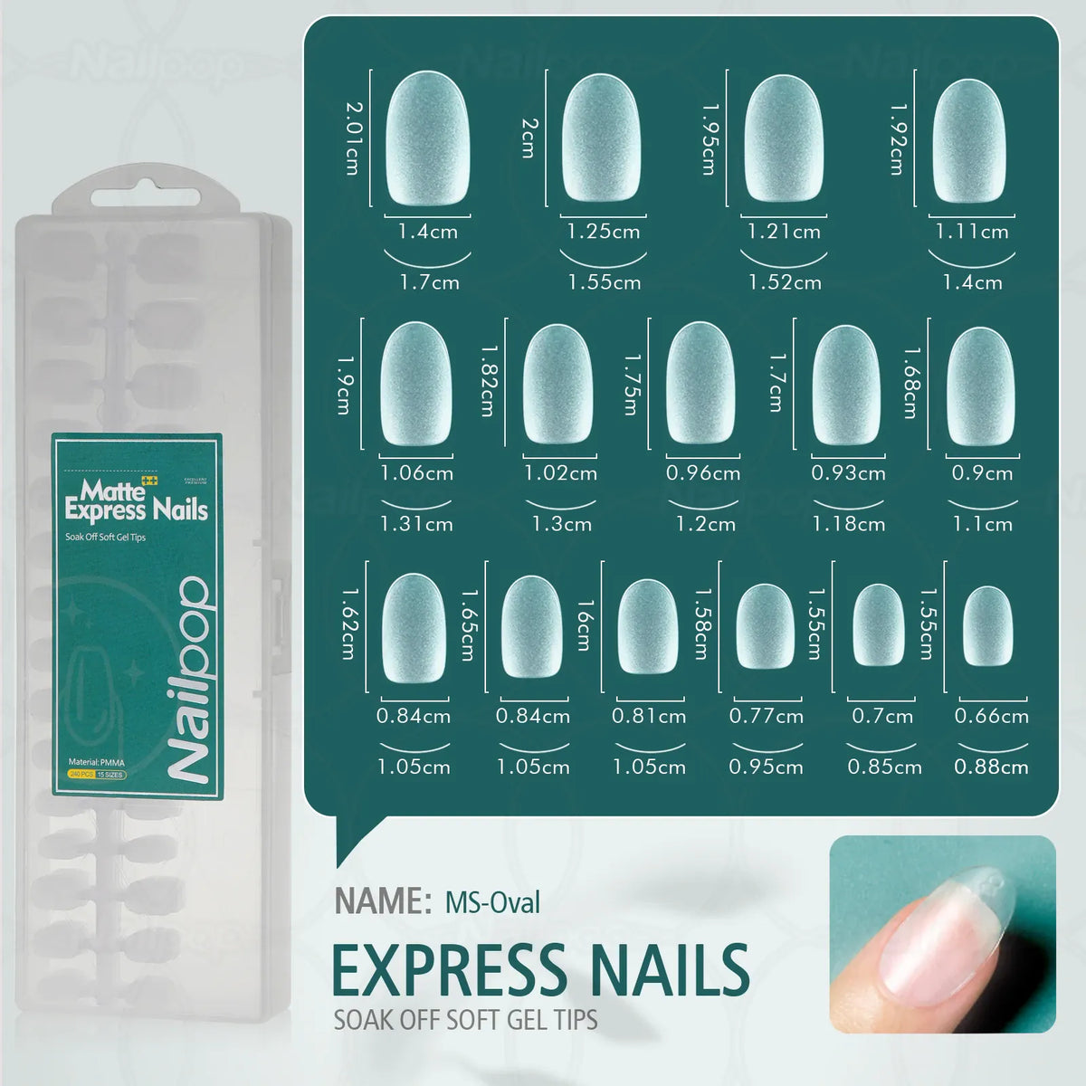 KissICON KissIcon Nailpop Matte Nails 240pcs Press On -