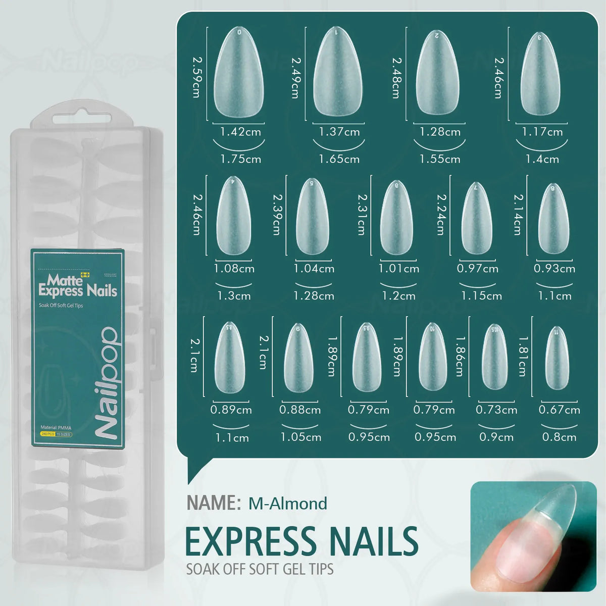 KissICON KissIcon Nailpop Matte Nails 240pcs Press On -
