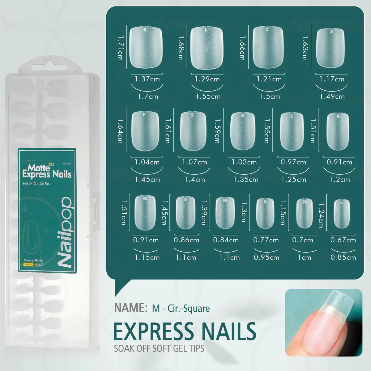 KissICON KissIcon Nailpop Matte Nails 240pcs Press On -