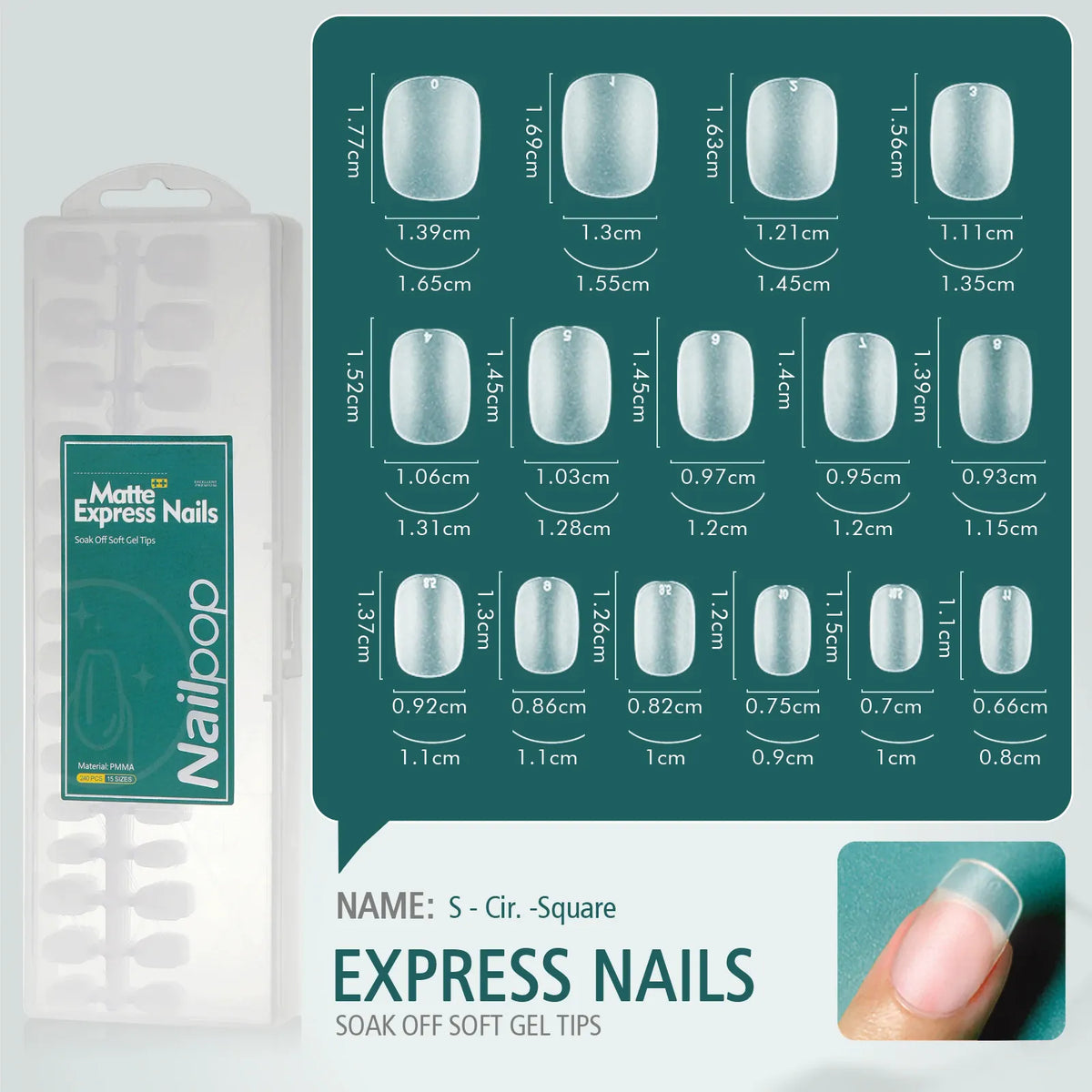 KissICON KissIcon Nailpop Matte Nails 240pcs Press On -