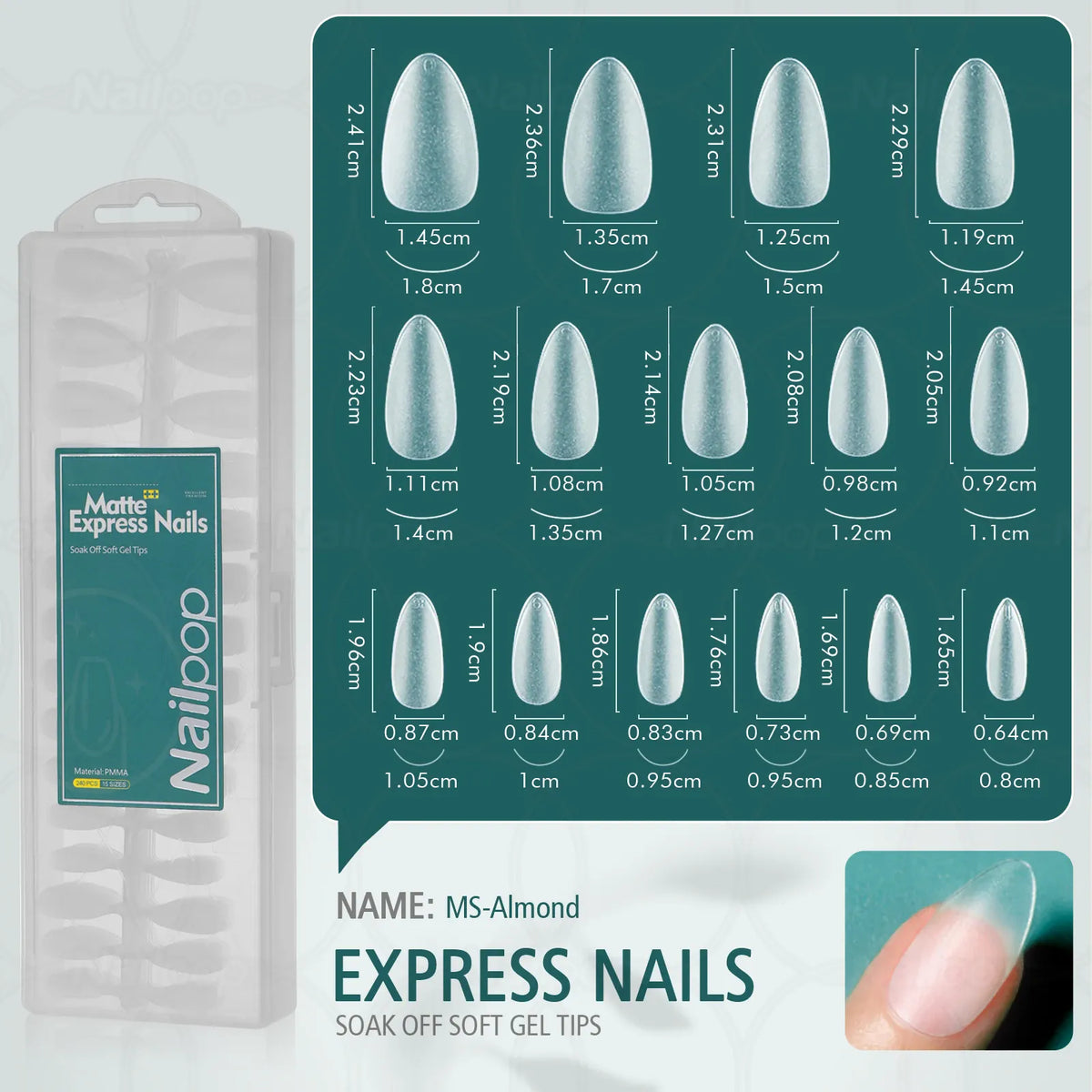 KissICON KissIcon Nailpop Matte Nails 240pcs Press On -