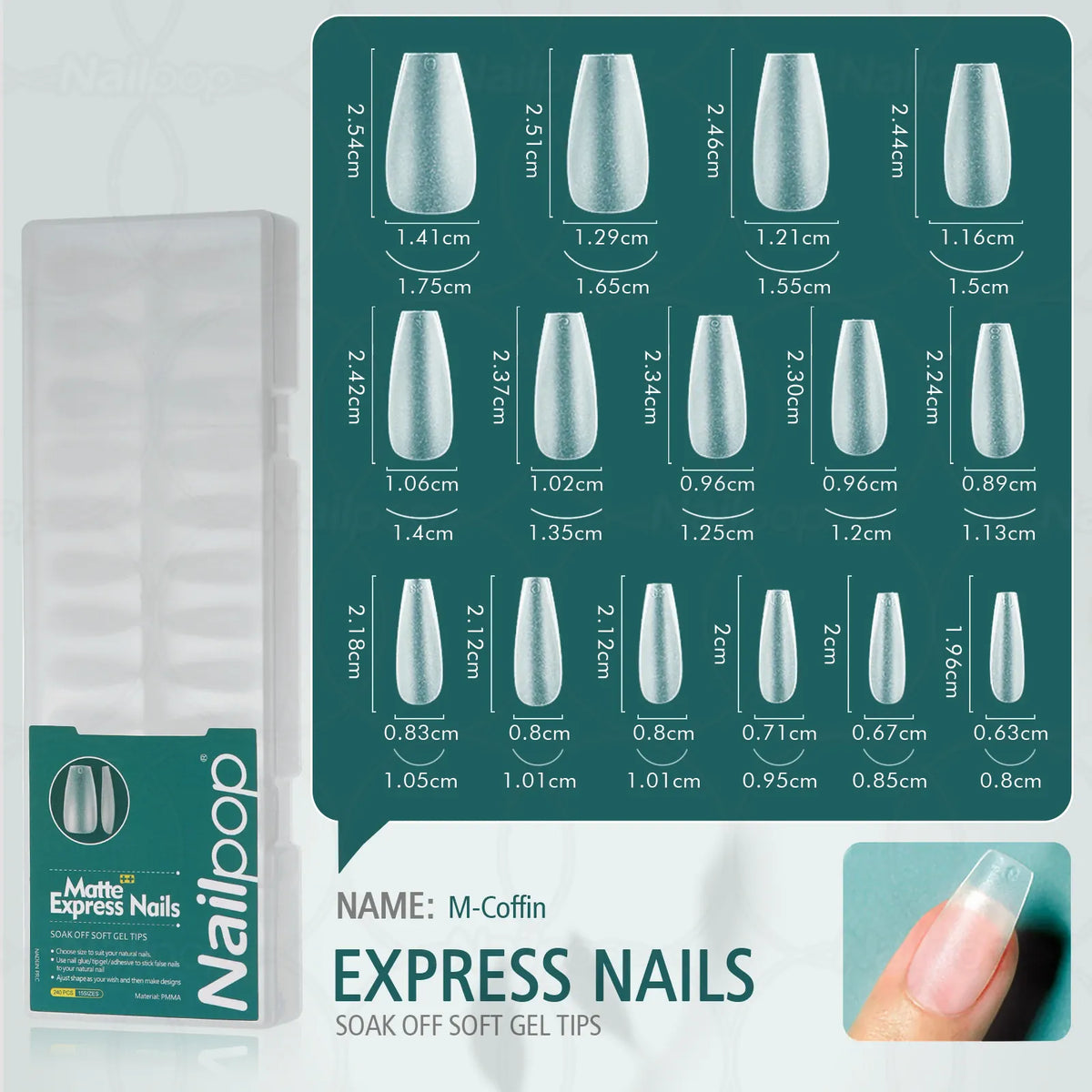 KissICON KissIcon Nailpop Matte Nails 240pcs Press On -
