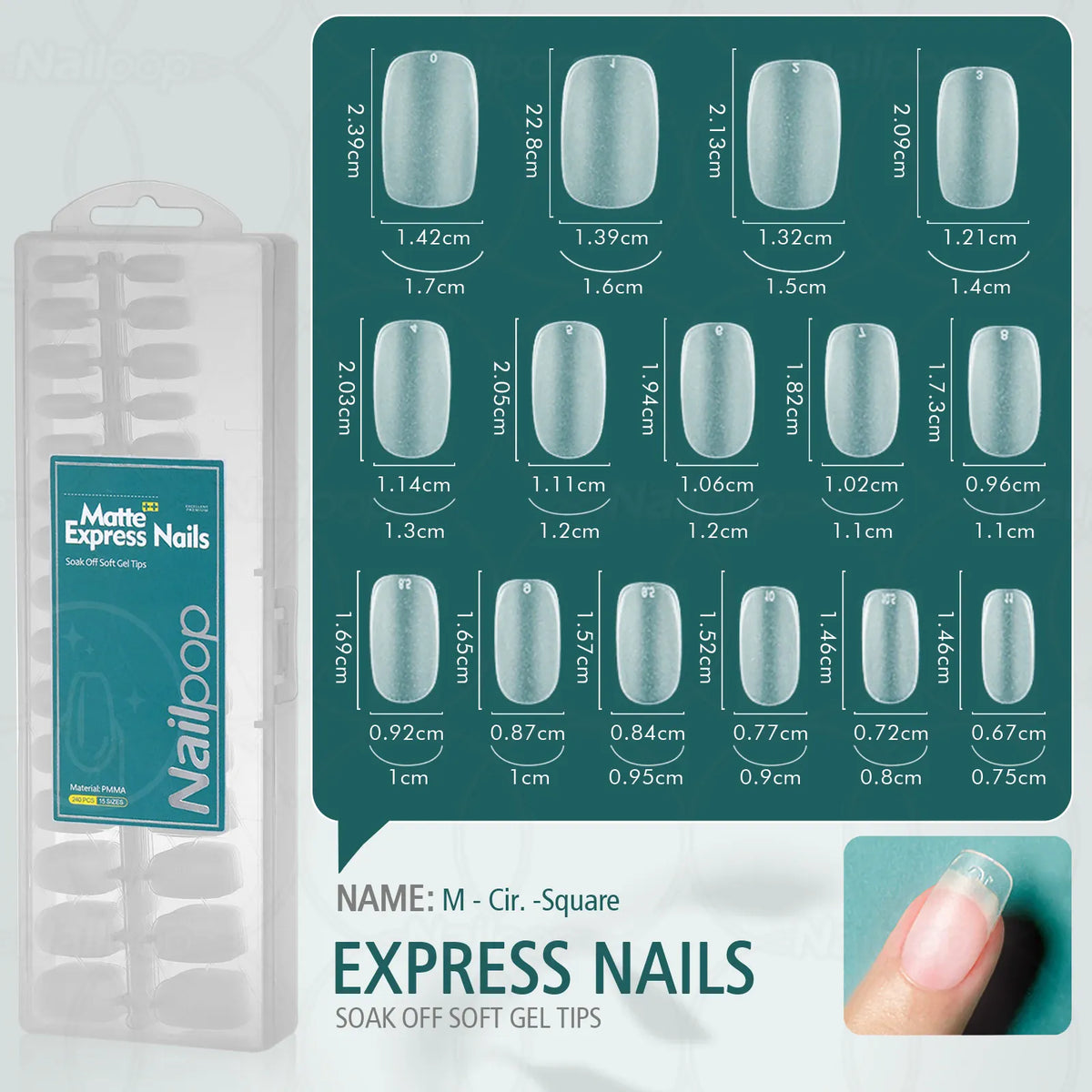 KissICON KissIcon Nailpop Matte Nails 240pcs Press On -