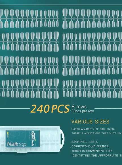 KissICON KissIcon Nailpop Matte Nails 240pcs Press On -