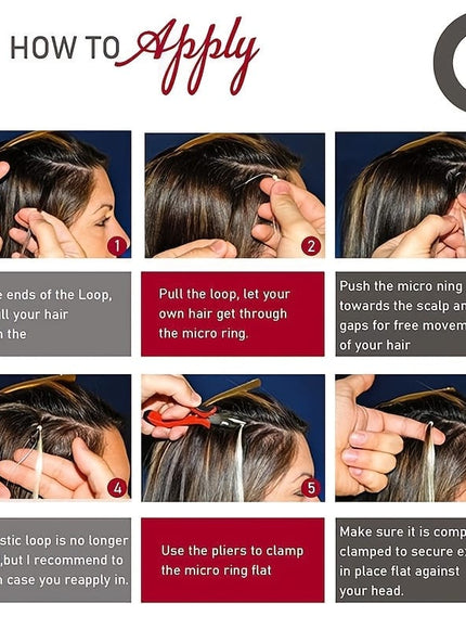 KissICON KissIcon Natural Hair Extensions Invisible Remy Micro Ring