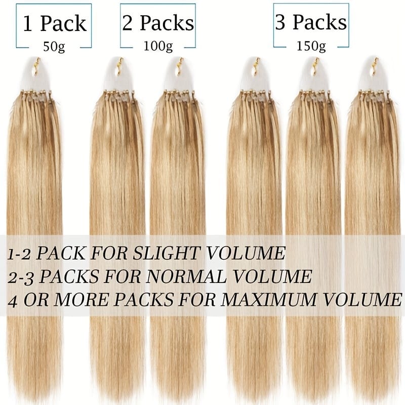 KissICON KissIcon Natural Hair Extensions Invisible Remy Micro Ring
