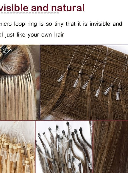 KissICON KissIcon Natural Hair Extensions Invisible Remy Micro Ring