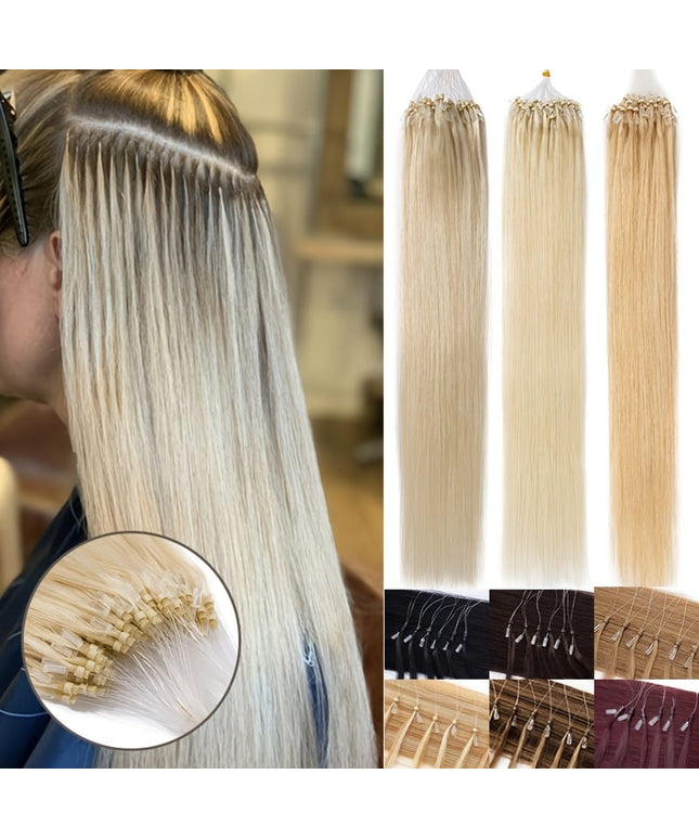 KissICON KissIcon Natural Hair Extensions Invisible Remy Micro Ring