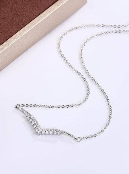 KissICON KissIcon New Style V Pendant Necklace - Sparkling Zircon
