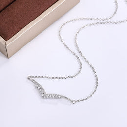 KissICON KissIcon New Style V Pendant Necklace - Sparkling Zircon