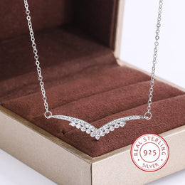 KissICON KissIcon New Style V Pendant Necklace - Sparkling Zircon