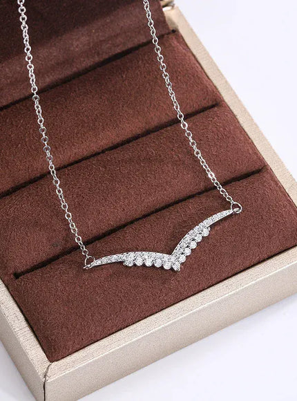 KissICON KissIcon New Style V Pendant Necklace - Sparkling Zircon