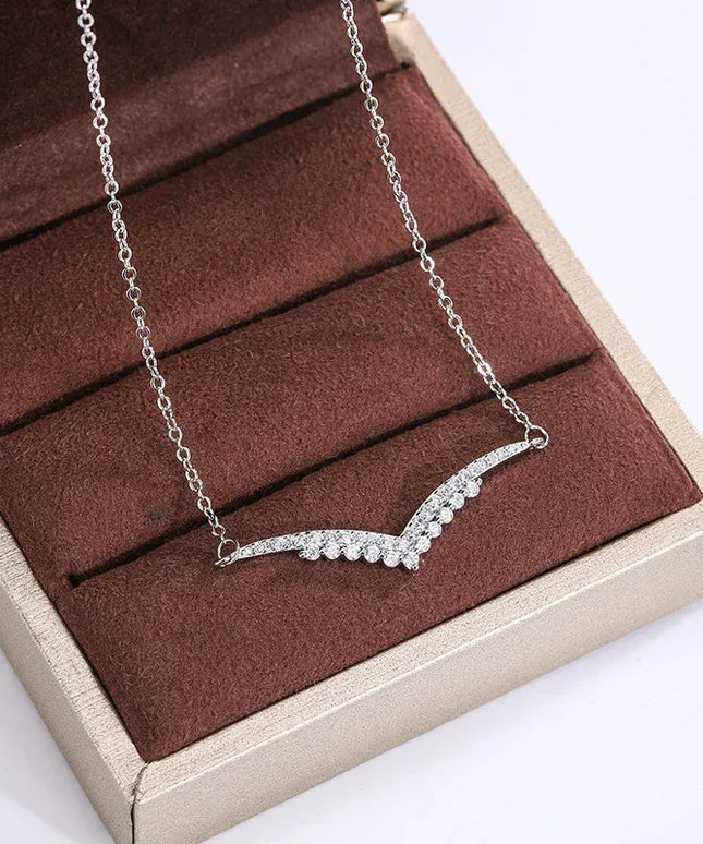 KissICON KissIcon New Style V Pendant Necklace - Sparkling Zircon