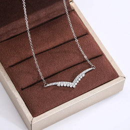 KissICON KissIcon New Style V Pendant Necklace - Sparkling Zircon