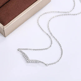 KissICON KissIcon New Style V Pendant Necklace - Sparkling Zircon