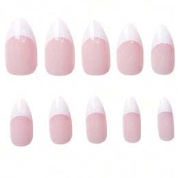 KissICON KissIcon Nude Pink Almond Nails White Tip -