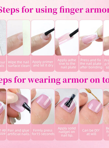 KissICON KissIcon Nude Pink Fake Nails Full Cover French
