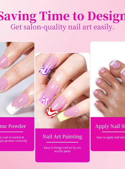 KissICON KissIcon Nude Pink Fake Nails Full Cover French