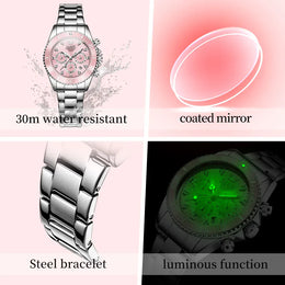 jkthpu-45 KissIcon OLEVS 5632 Women Watch - Multifunction Chronograph