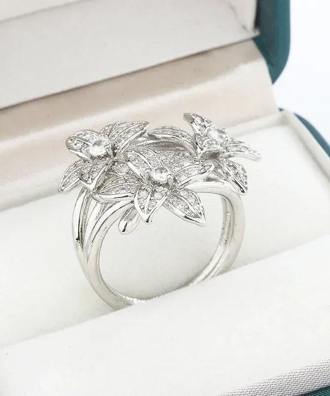 KissICON KissIcon Pear Zircon Ring 925 Stamp Sparkling Gift For Women
