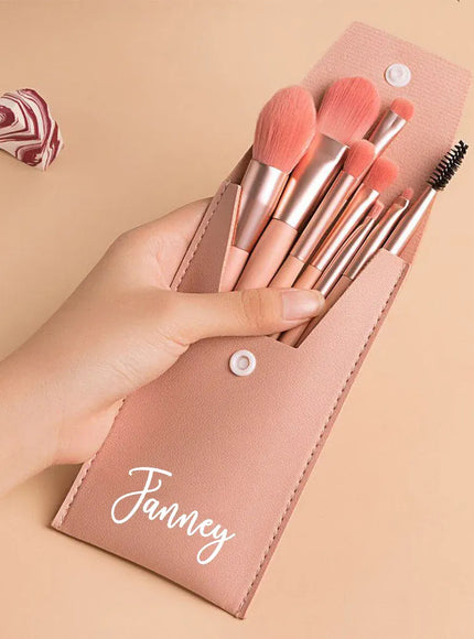 KissICON KissIcon Personalized 8Pcs Makeup Brush Set - Travel