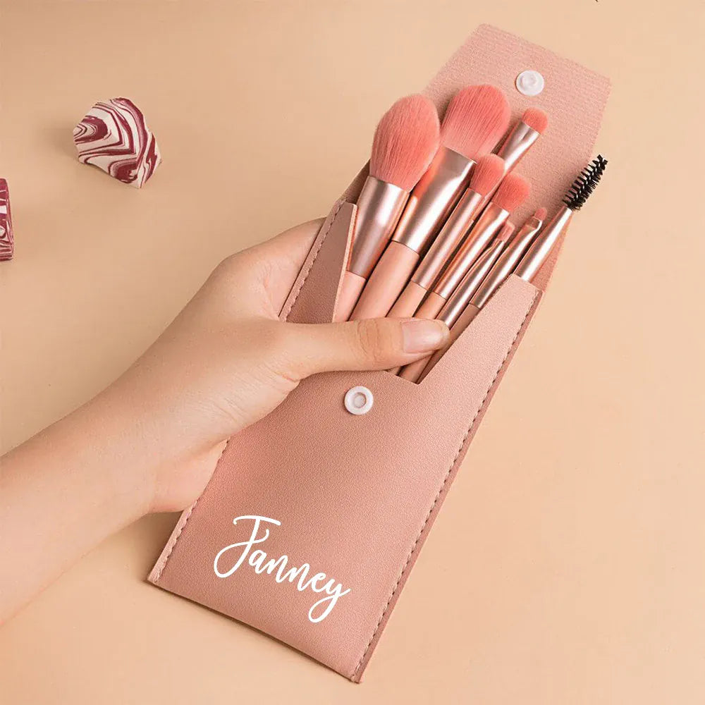 KissICON KissIcon Personalized 8Pcs Makeup Brush Set - Travel