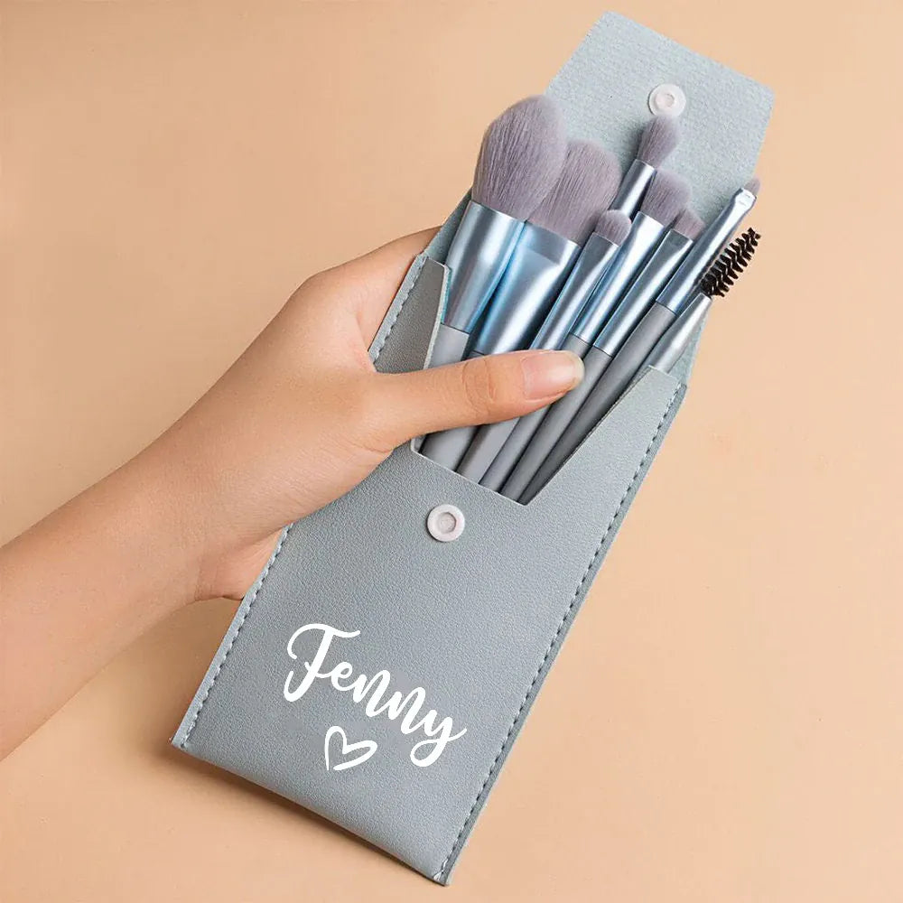 KissICON KissIcon Personalized 8Pcs Makeup Brush Set - Travel