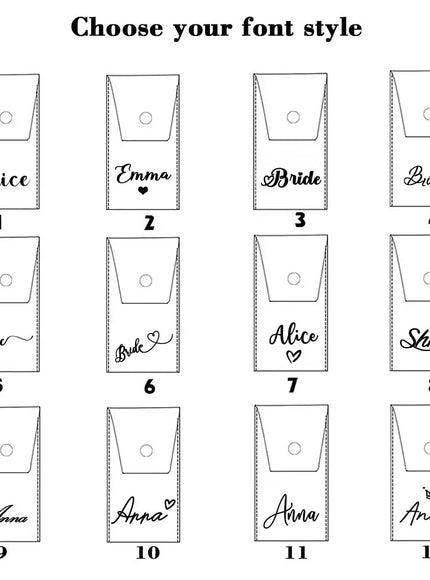 KissICON KissIcon Personalized 8Pcs Makeup Brush Set - Travel