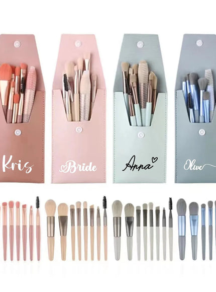 KissICON KissIcon Personalized 8Pcs Makeup Brush Set - Travel