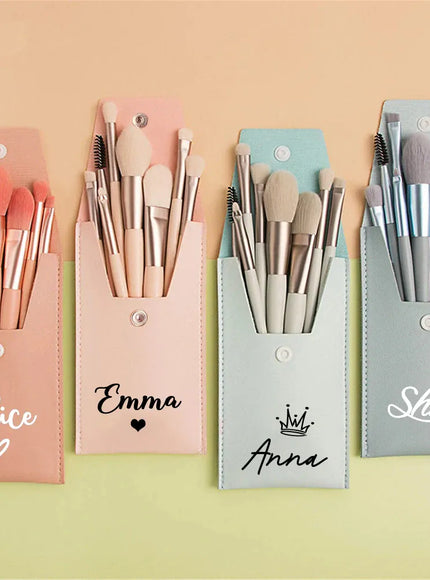 KissICON KissIcon Personalized 8Pcs Makeup Brush Set - Travel