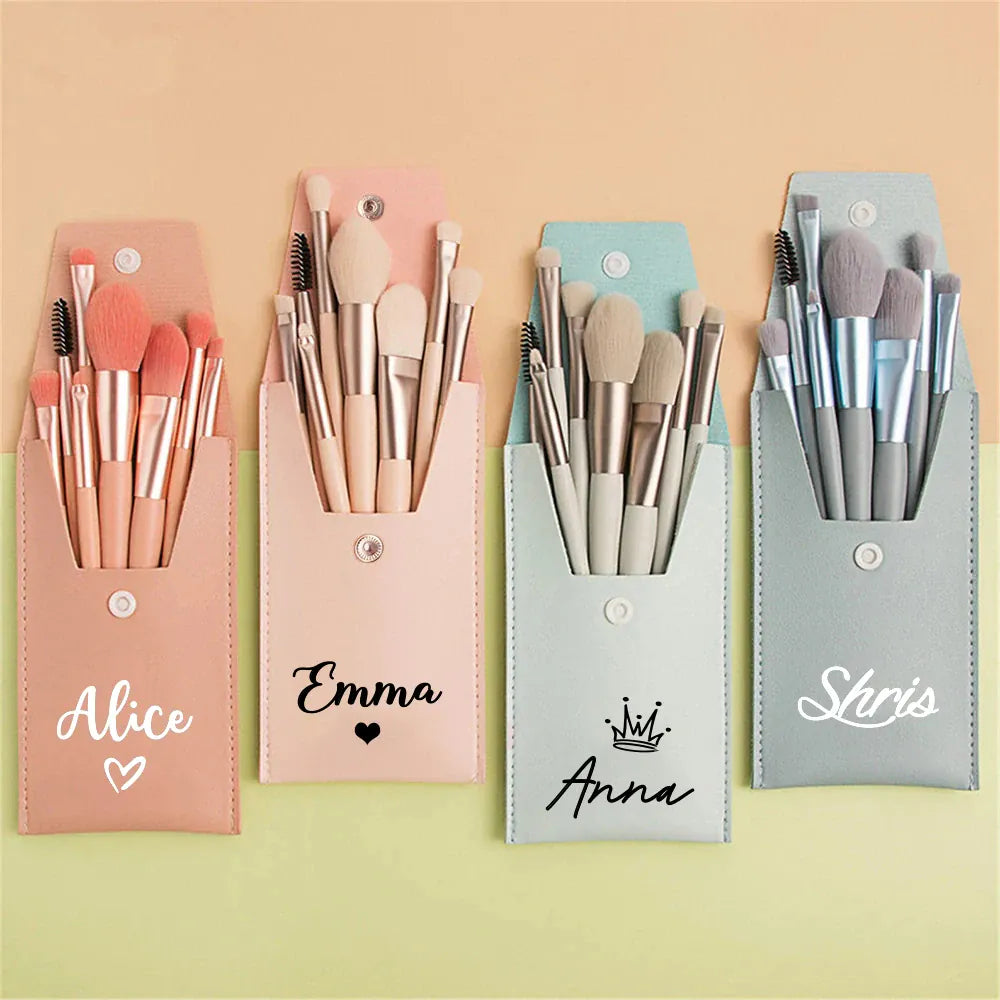 KissICON KissIcon Personalized 8Pcs Makeup Brush Set - Travel