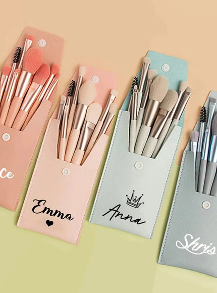 KissICON KissIcon Personalized 8Pcs Makeup Brush Set - Travel