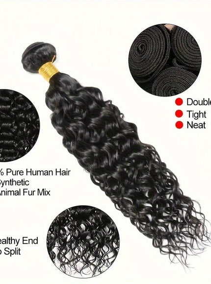 KissICON KissIcon Peruvian Water Wave 4Bundles DoubleWeft Extensions